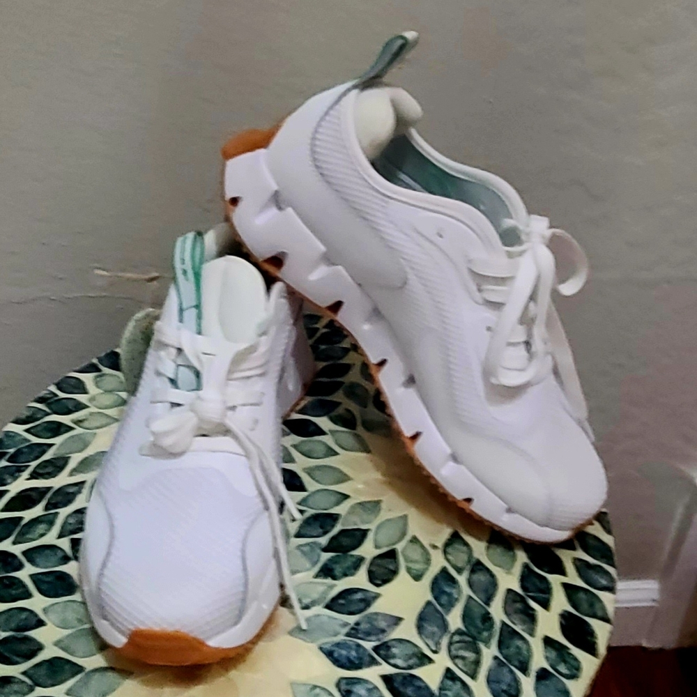 Reebok Kids White Sneakers with Tan Soles